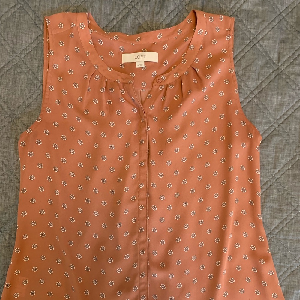 Sleeveless floral blouse